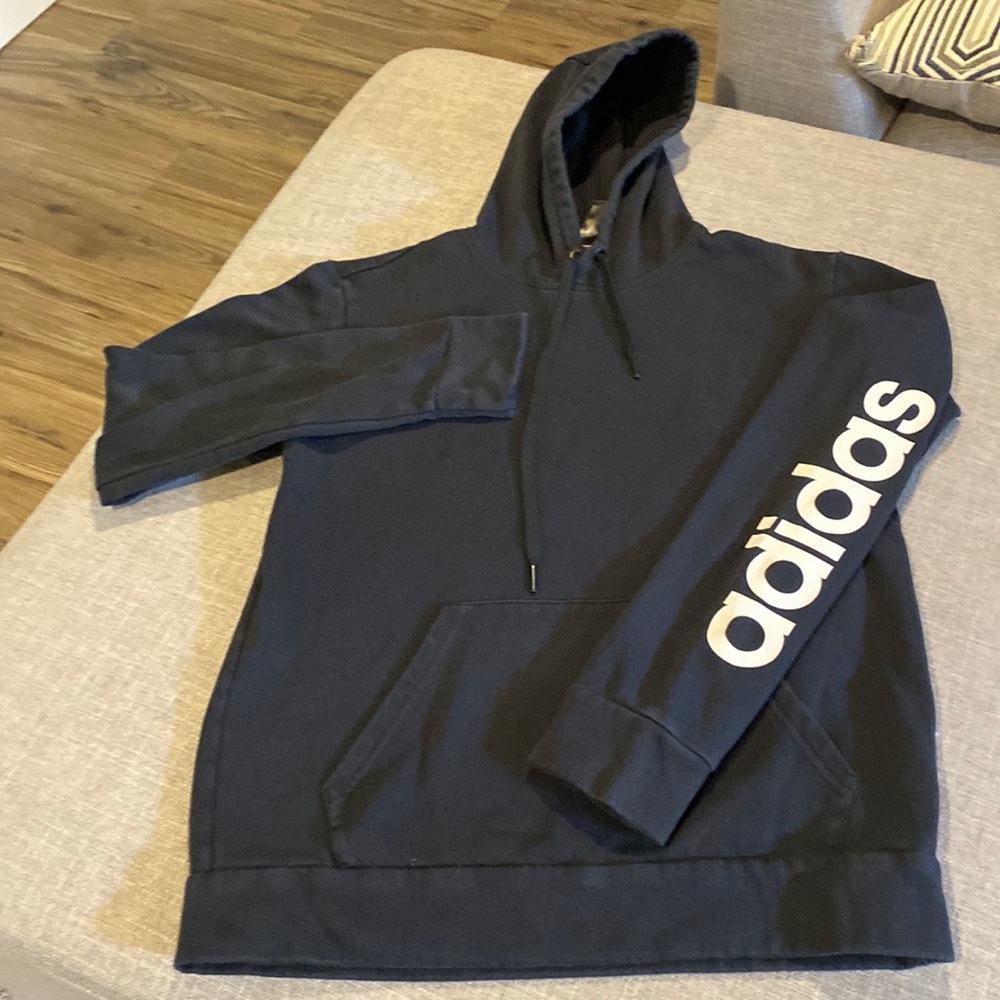 Adidas black hoodie size adult small